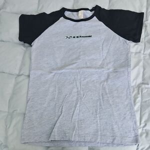 Womans Gray and Black Kawasaki Raglan T-Shirt